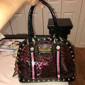 Betsy Johnson Gold and Pink Bag